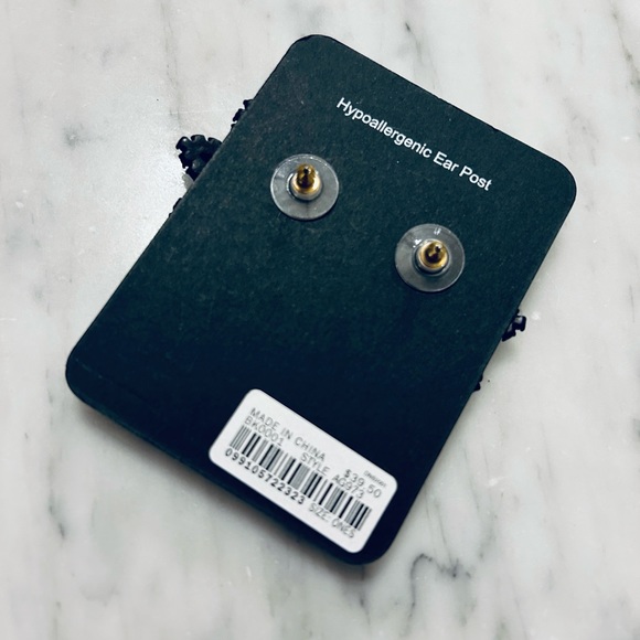 NWT J.Crew Pave Flower Earring OS - Picture 3 of 3